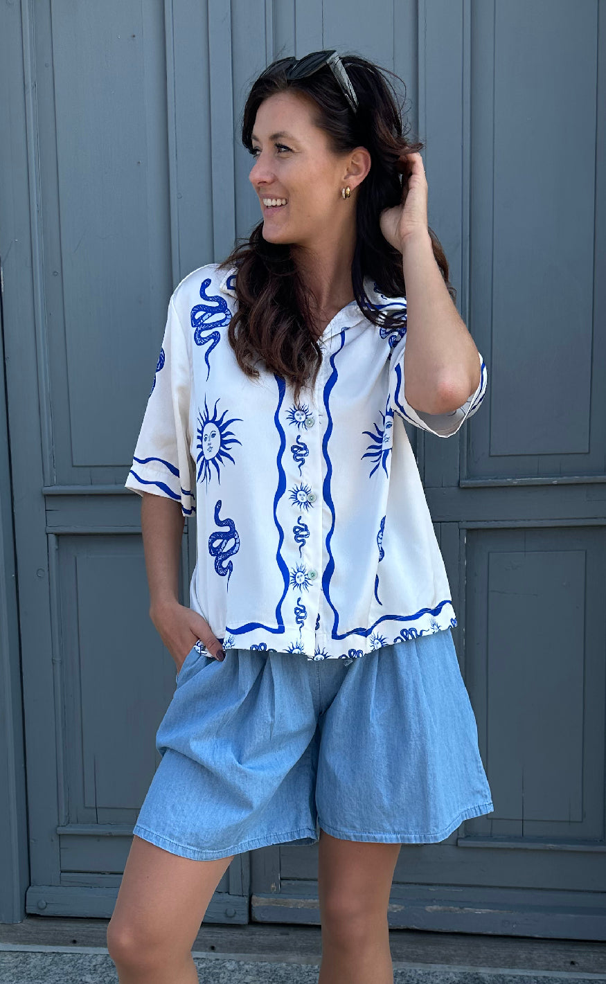 Noella Bluse - Kealy - Chana Blue Print