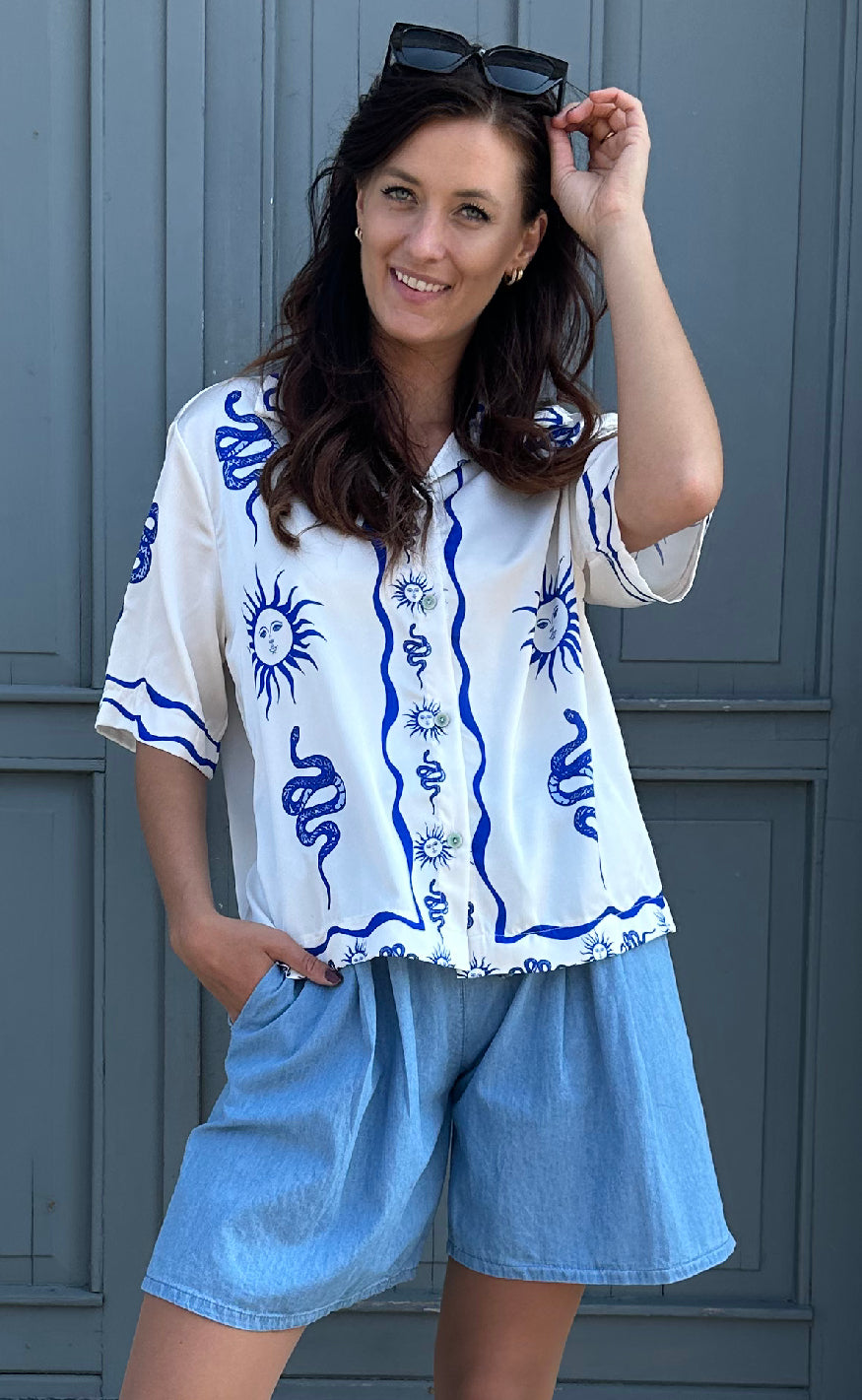 Noella Bluse - Kealy - Chana Blue Print