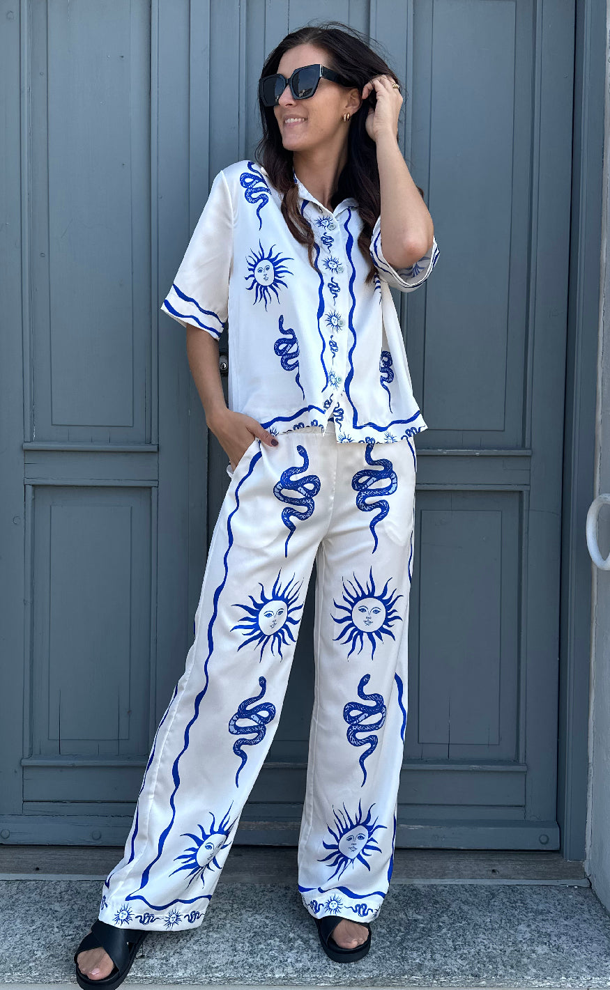 Noella Bukser - Kimona - Chana Blue Print