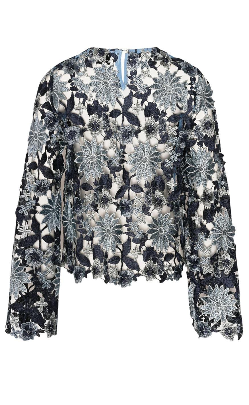Noella Bluse - Kezzie - Dark Blue Mix