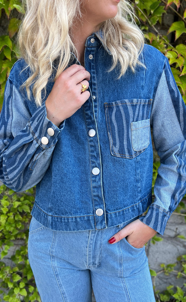 Noella Bluse - Kimbra - Patch Denim