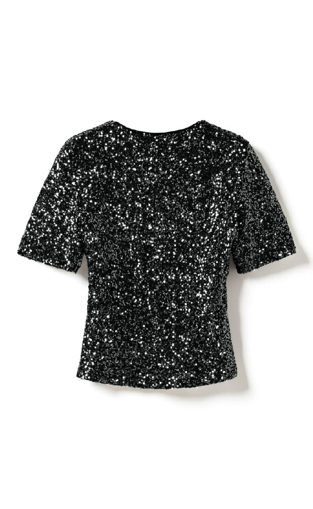 Noella Bluse - Lemon - Black