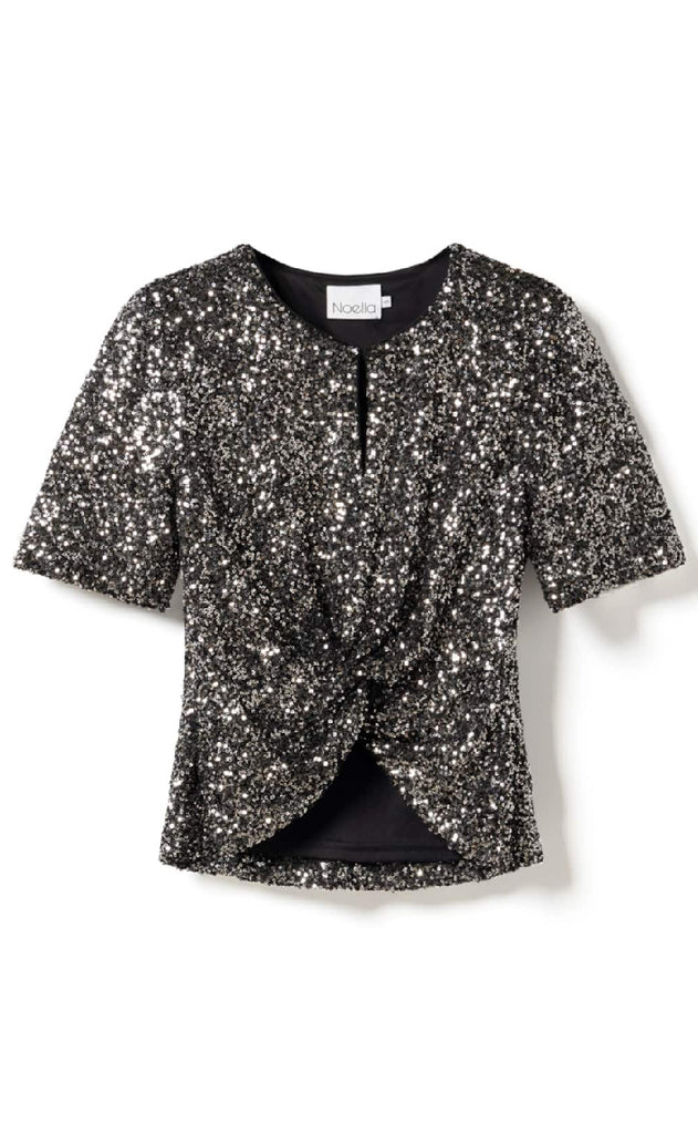 Noella Bluse - Lemon - Black Silver