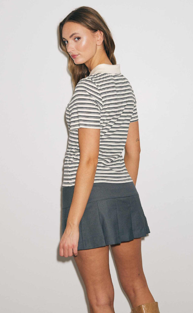 Noella Bluse - Leyna - Sugar Grey Stripe