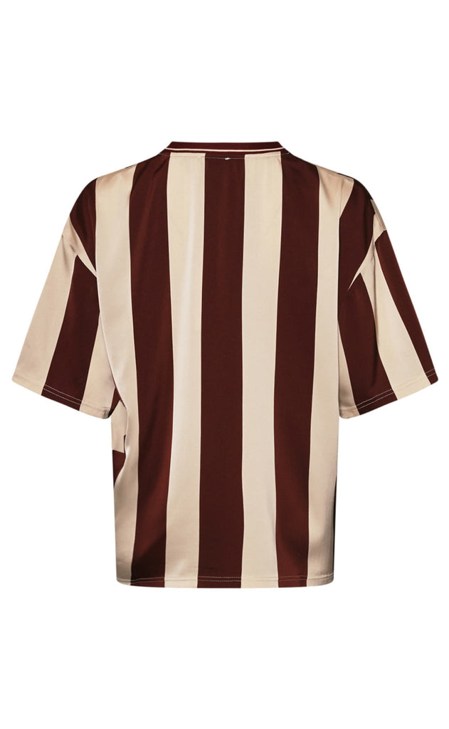 Noella Bluse - Lucena - Mahogany Ivory Stripe