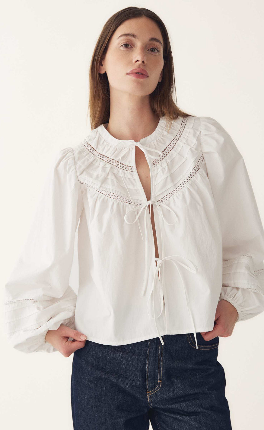 Noella Bluse - Maceline - White
