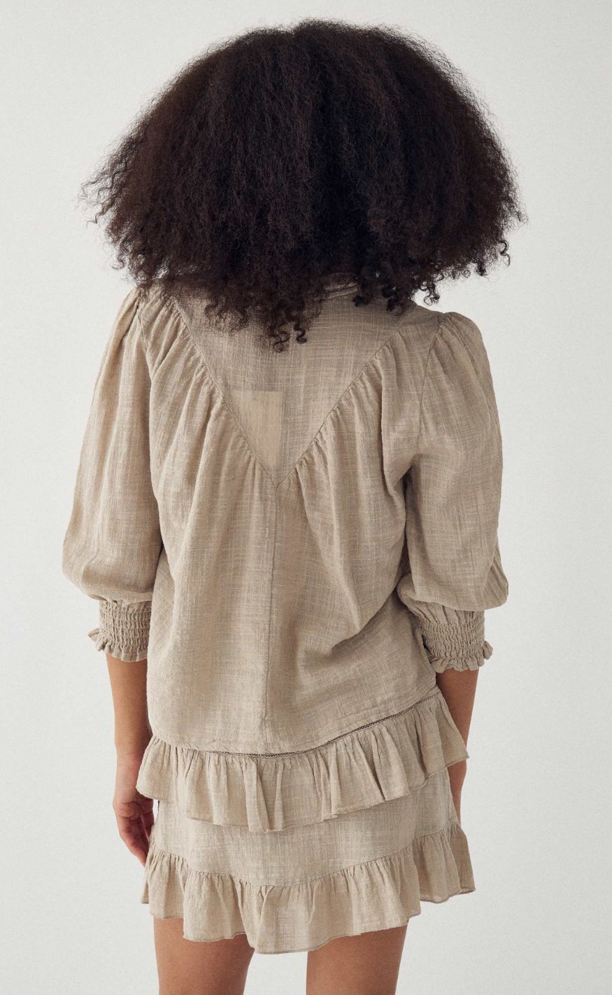 Noella Bluse - Marin - Grey Ivory