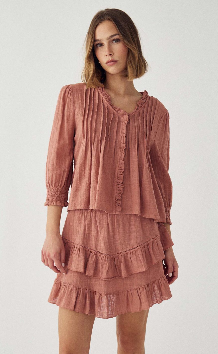 Noella Bluse - Marin - Red Clay