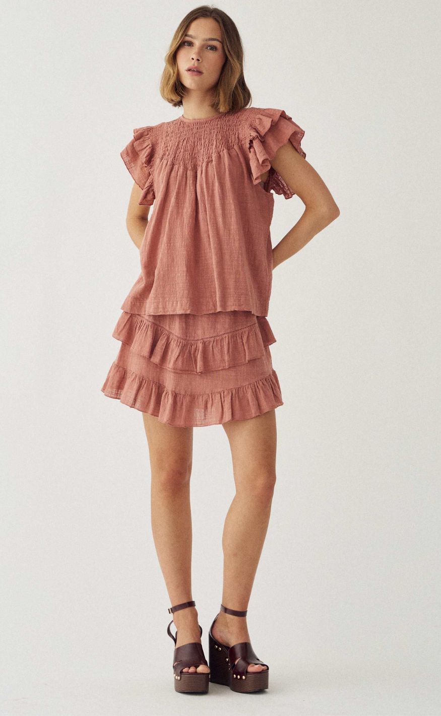 Noella Bluse - Maura - Red Clay