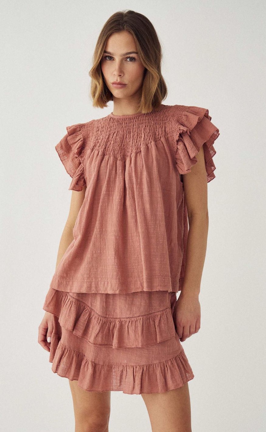 Noella Bluse - Maura - Red Clay