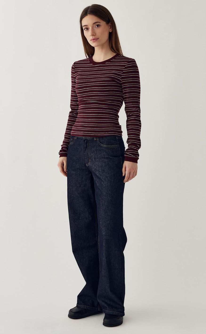 Noella Bluse - Mykel - Dizzy Burgundy Stripe