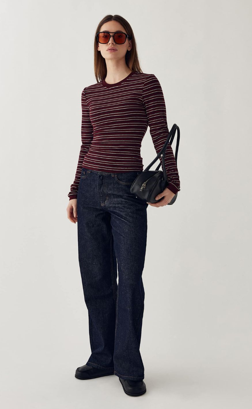 Noella Bluse - Mykel - Dizzy Burgundy Stripe