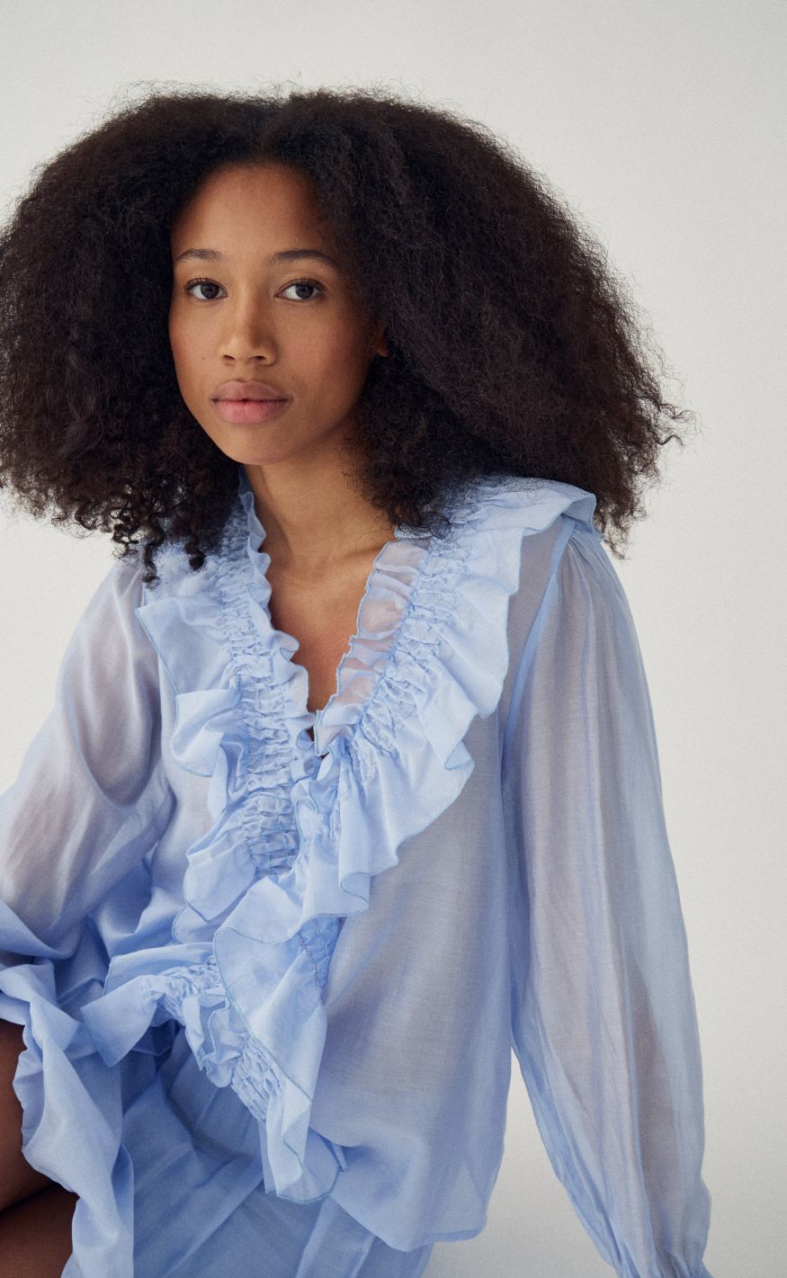 Noella Bluse - Myrtia - Air Blue