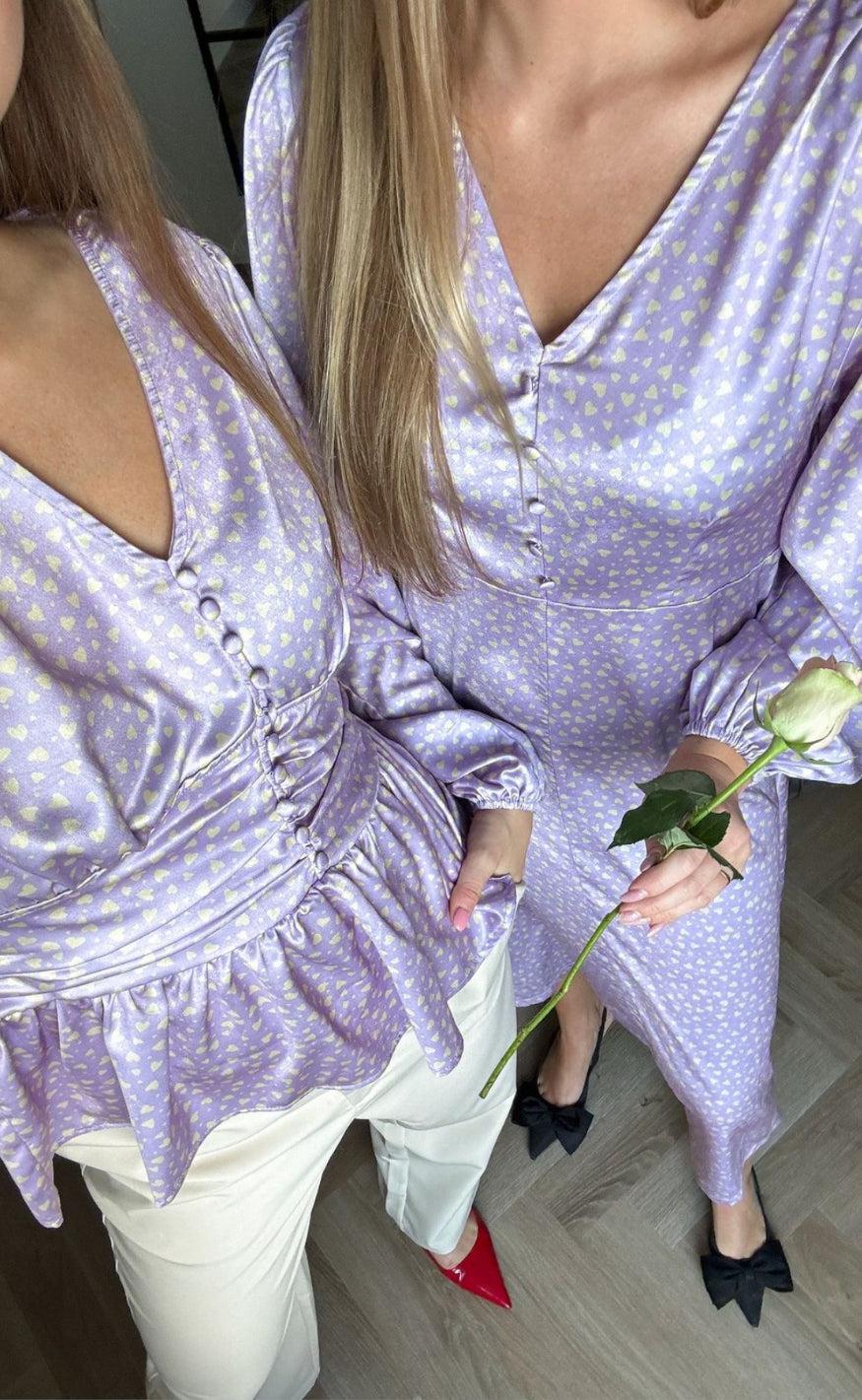 Noella Bluse - Ryder - Lavender Heart