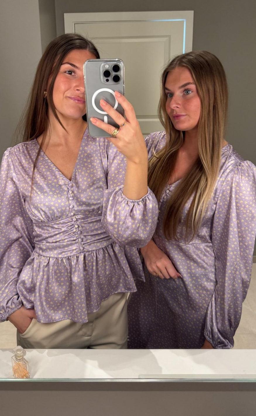 Noella Bluse - Ryder - Lavender Heart