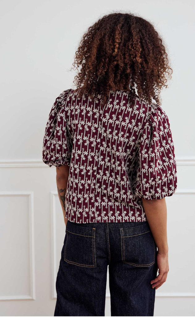 Noella Bluse - Shelly - Dusty Mahogany