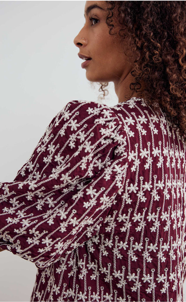 Noella Bluse - Shelly - Dusty Mahogany