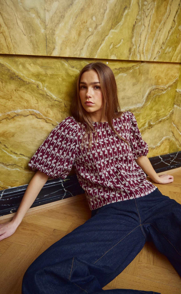 Noella Bluse - Shelly - Dusty Mahogany