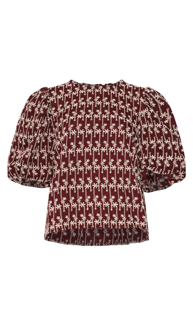 Noella Bluse - Shelly - Dusty Mahogany