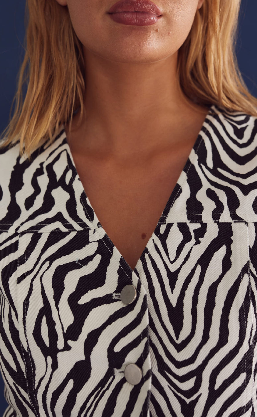 Noella Bluse - Stormina - Taleah Zebra Print