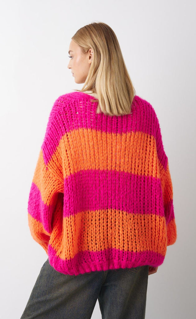 Noella Cardigan - Fora - Orabel Pink Stripe