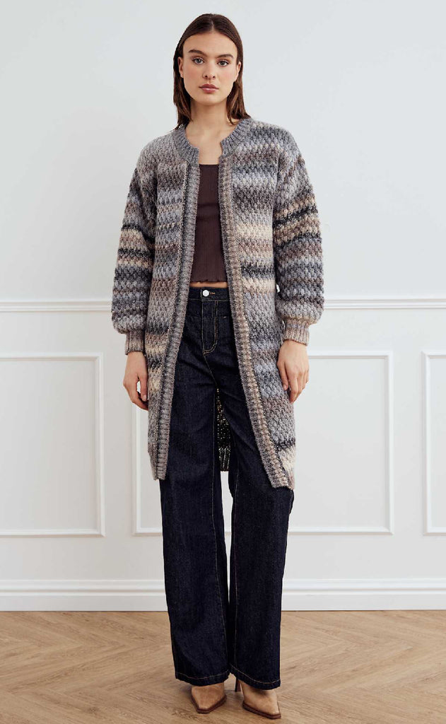 Noella Cardigan - Gio - Light Grey Mix
