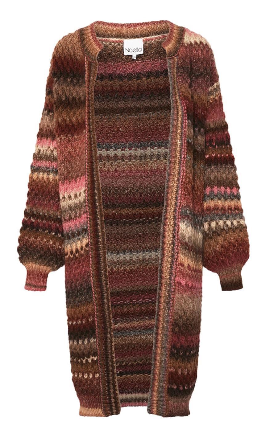 Noella Cardigan Gio Rust Mix Hurtig levering Fashionbystrand