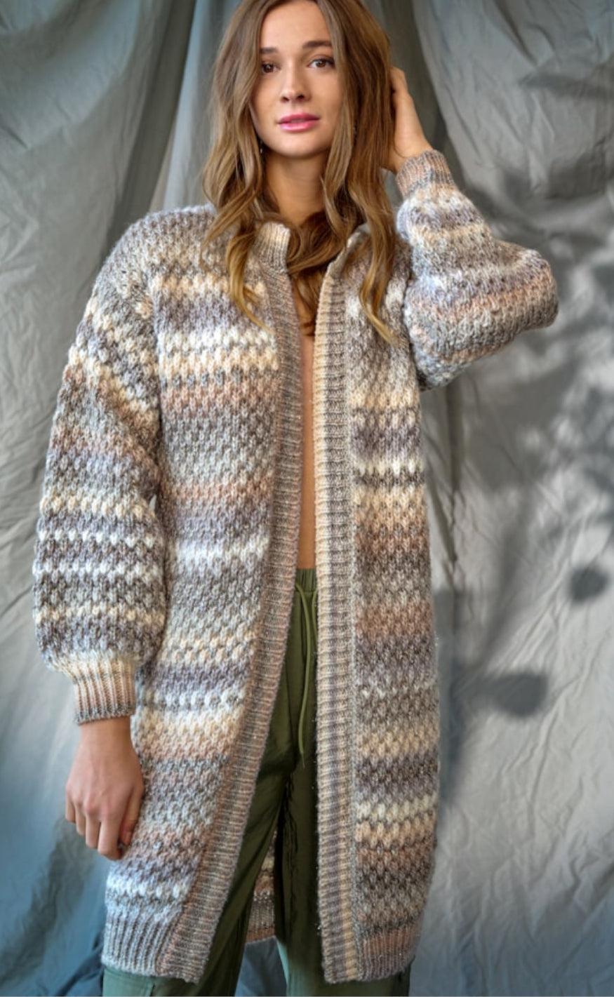 Noella Cardigan - Gio - Sand Mix Lurex