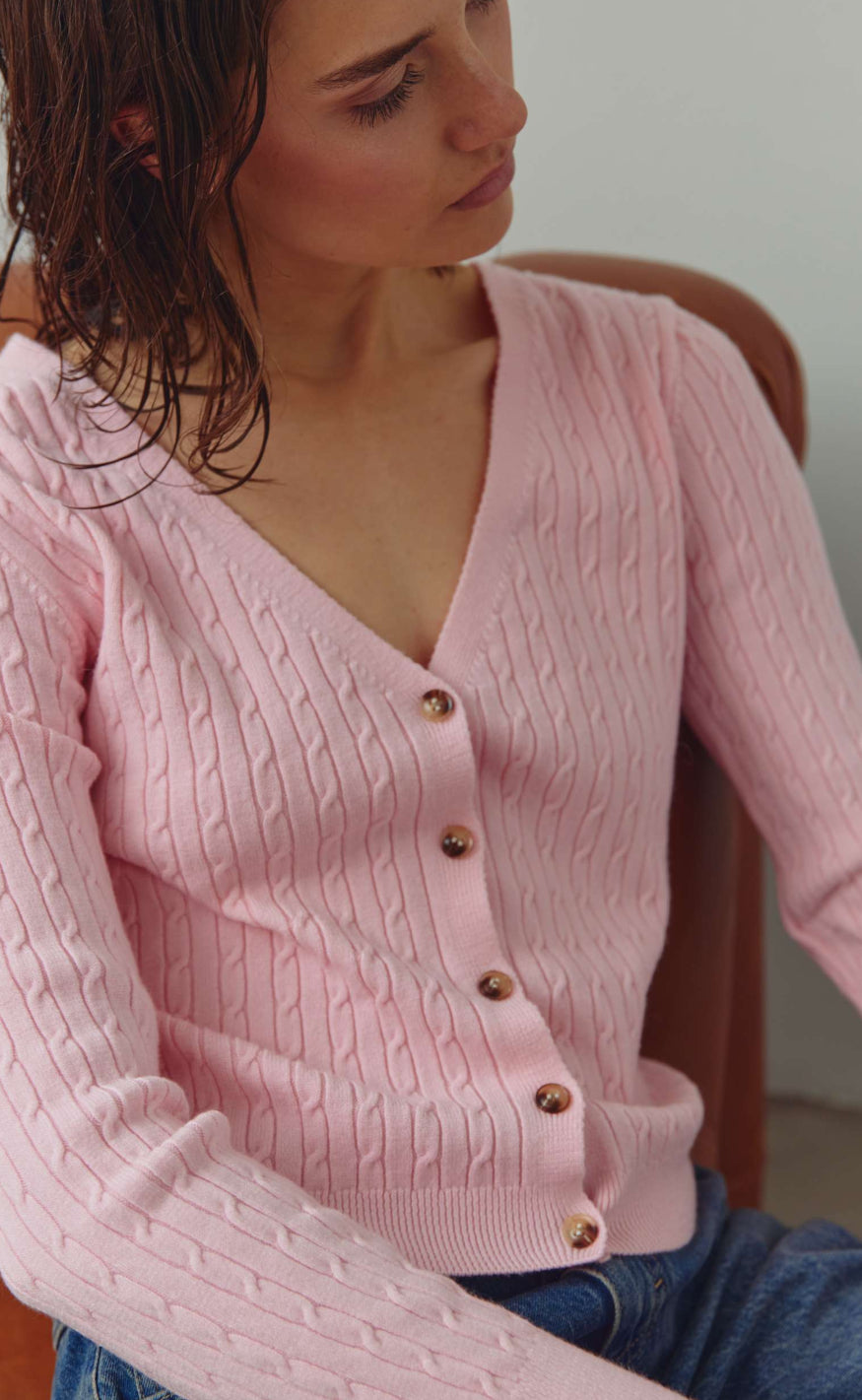 Noella Cardigan - Laliah - Baby Pink