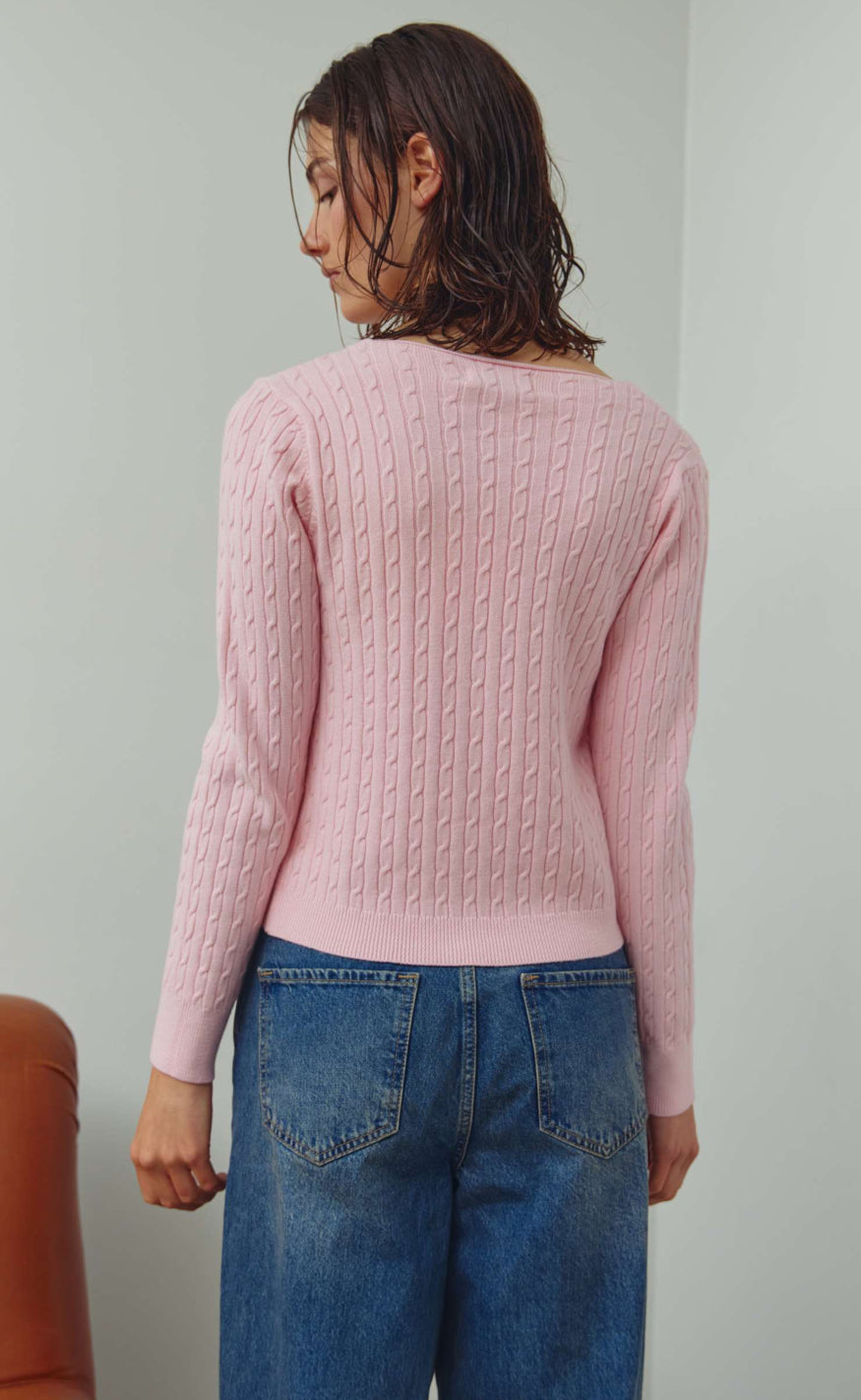 Noella Cardigan - Laliah - Baby Pink