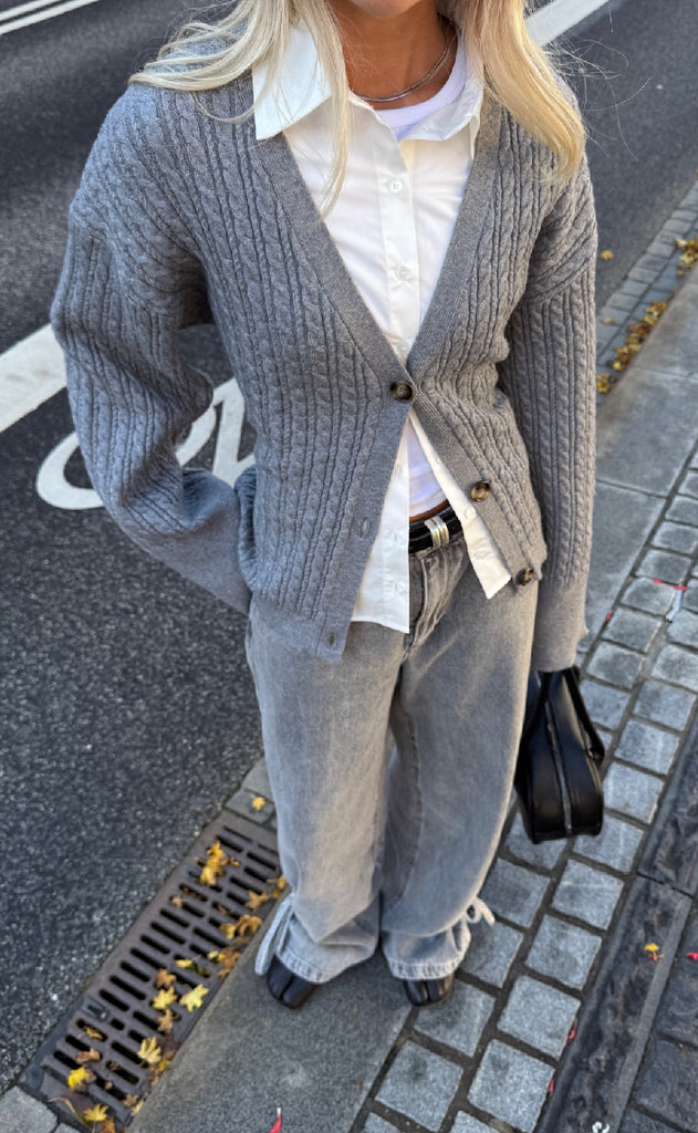 Noella Cardigan - Lenyx - Medium Grey Mel.