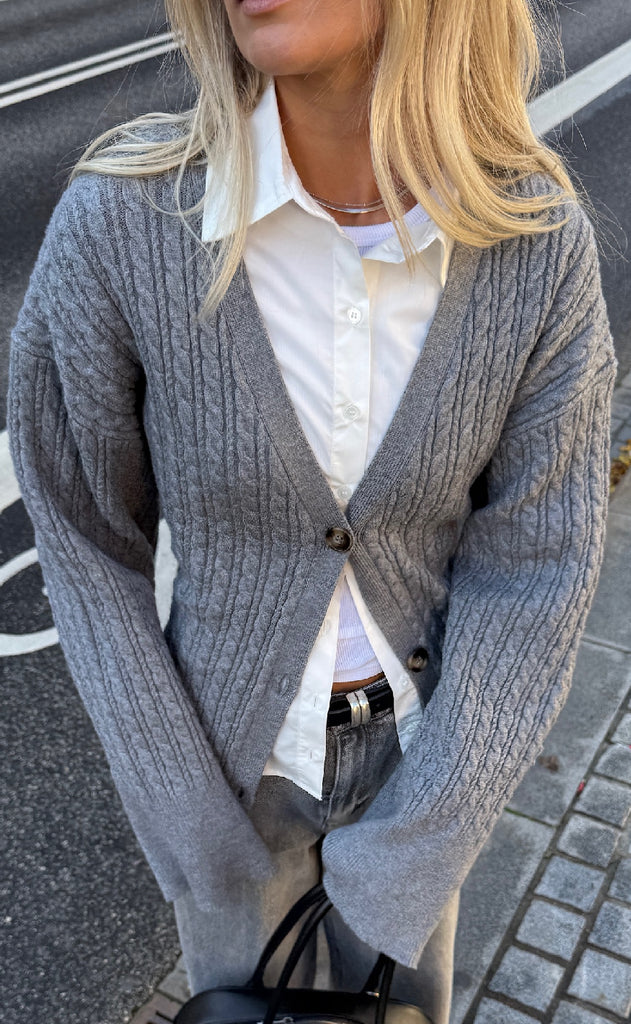 Noella Cardigan - Lenyx - Medium Grey Mel.