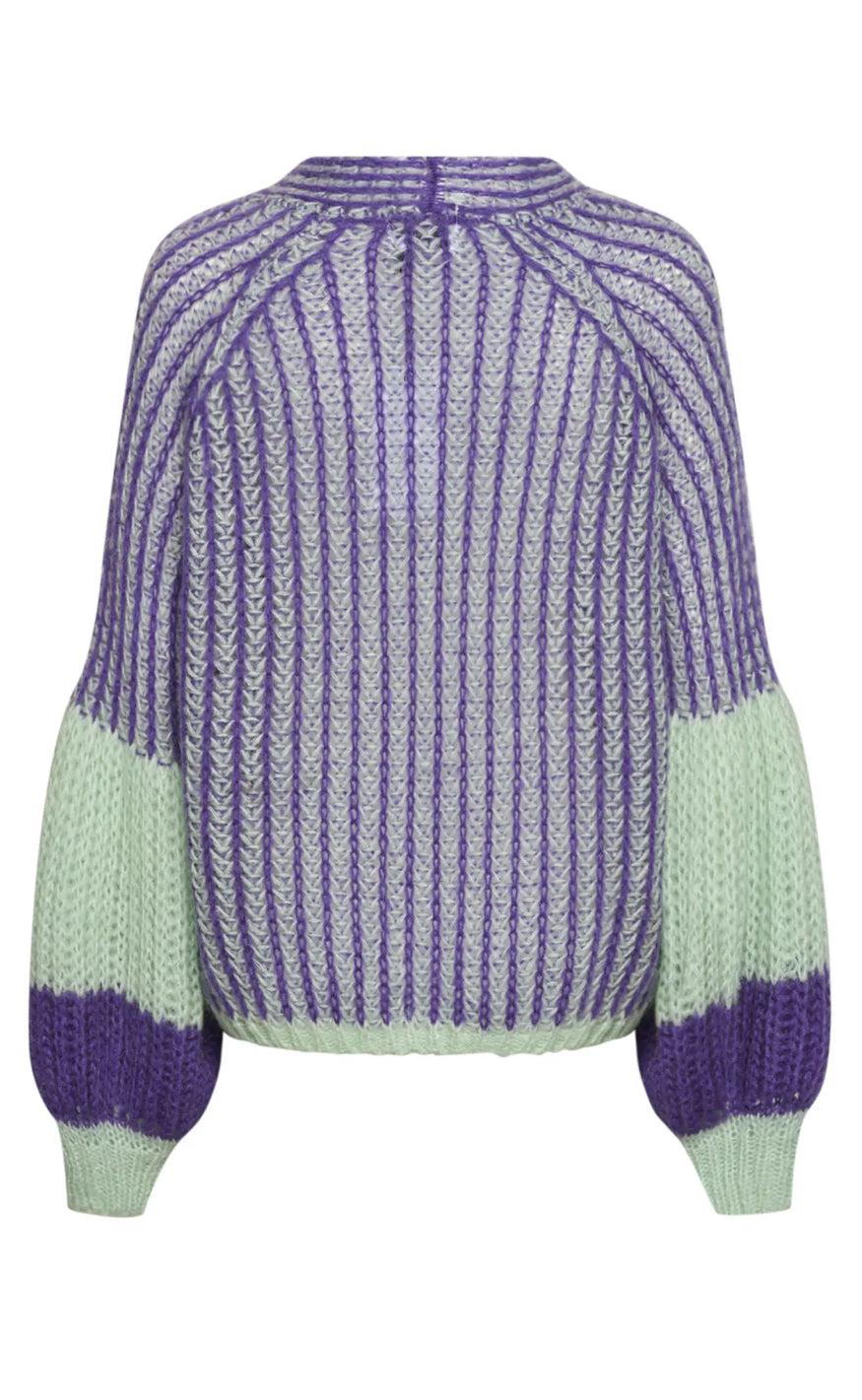 Noella Cardigan - Liana - Lilac/Sage