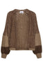 Noella Cardigan - Liana knit sweater - Brown/Camel