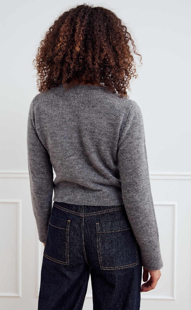 Noella Cardigan - Lya Knit - Dark Grey Melange