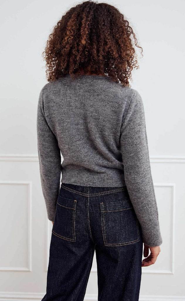 Noella Cardigan - Lya Knit - Dark Grey Melange