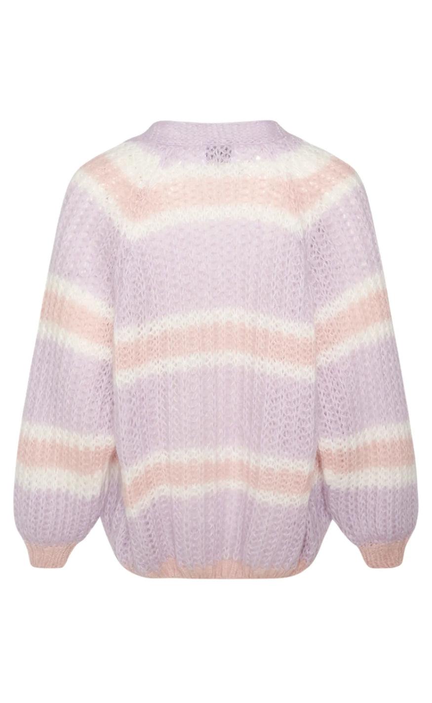 Noella Cardigan - Vera - Lilac/Rose/White Mix
