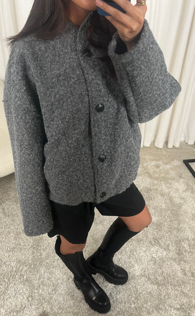 Noella Jakke - N-Marnie - Dark Grey Melange