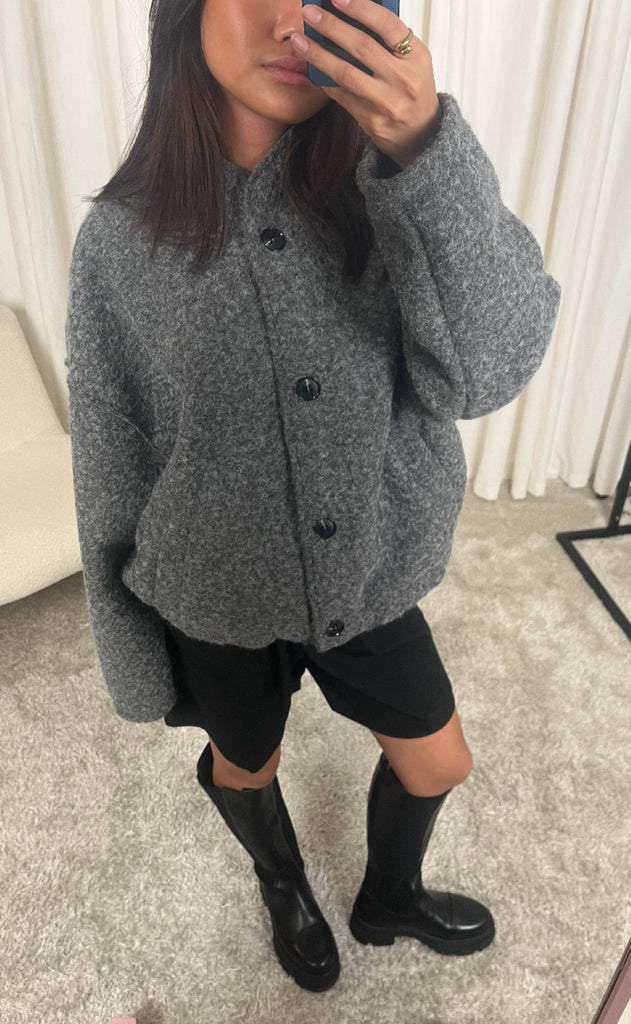 Noella Jakke - N-Marnie - Dark Grey Melange