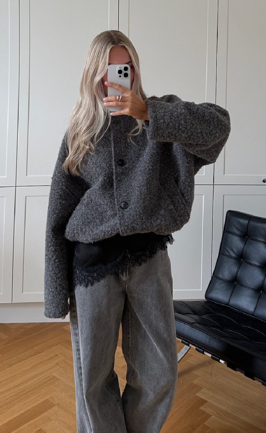 Noella Jakke - N-Marnie - Dark Grey Melange