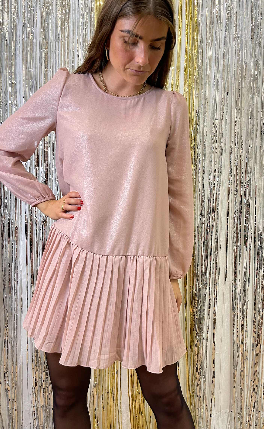 Noella Kjole - Dagmar Lurex - Pink