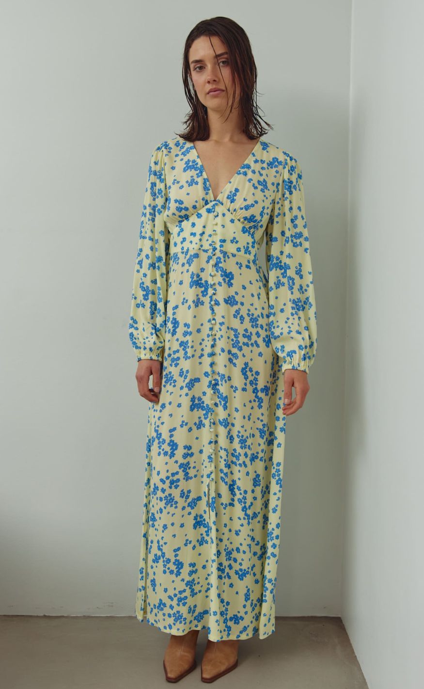 Noella Kjole - Lilith Maxi - Deja Yellow Print