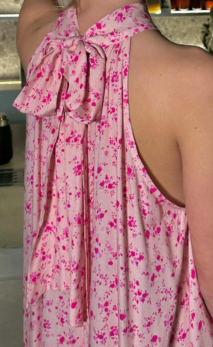 Noella Kjole - London Maxi - Cheryl Pink Print
