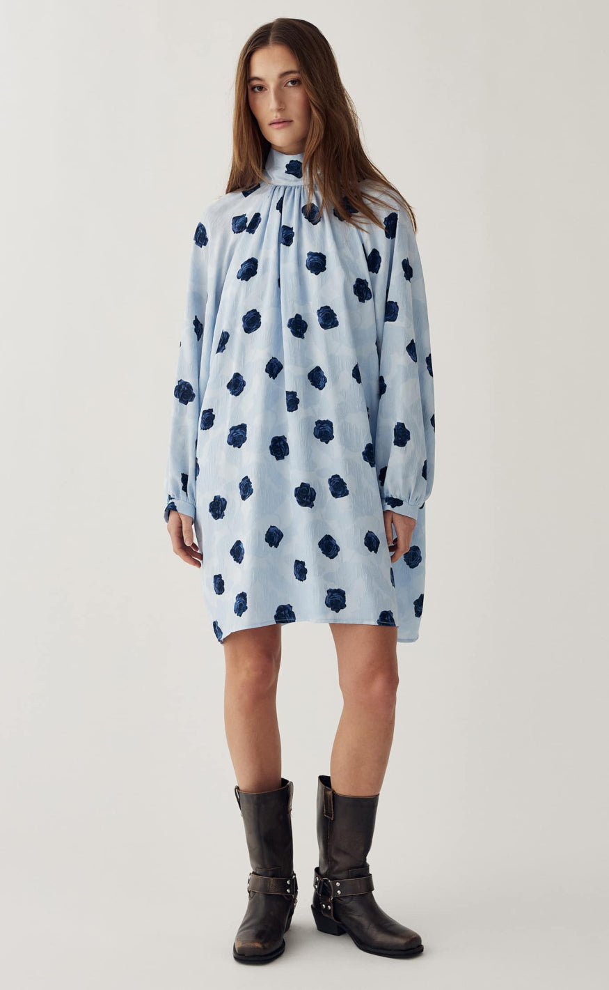 Noella Kjole - Lorenia - Delice Blue Print
