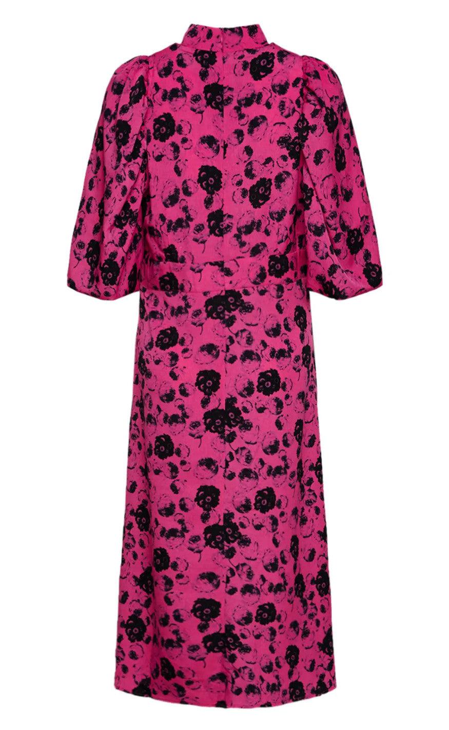Noella Kjole - Paris Long - Fuchsia Flower
