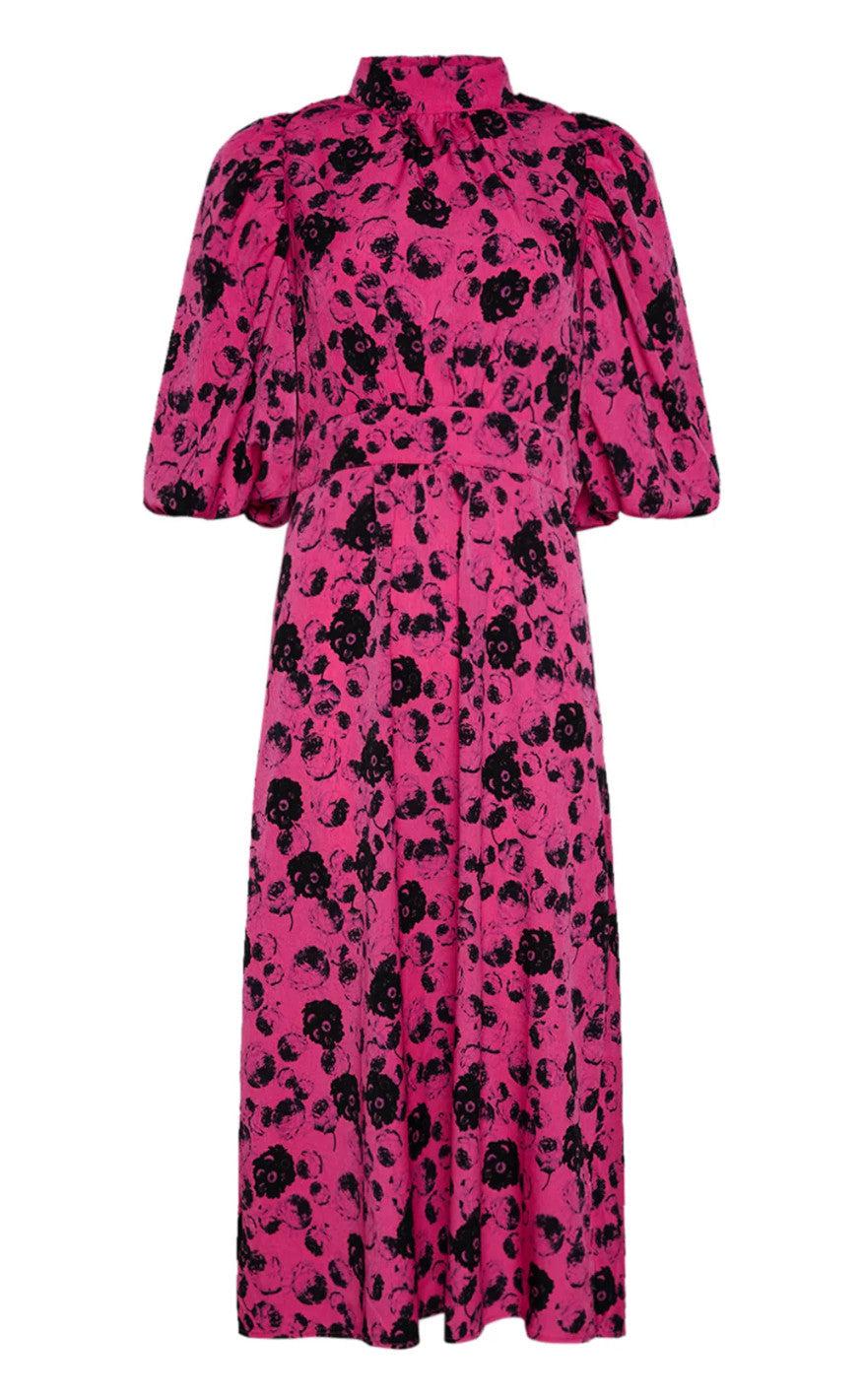 Noella Kjole - Paris Long - Fuchsia Flower
