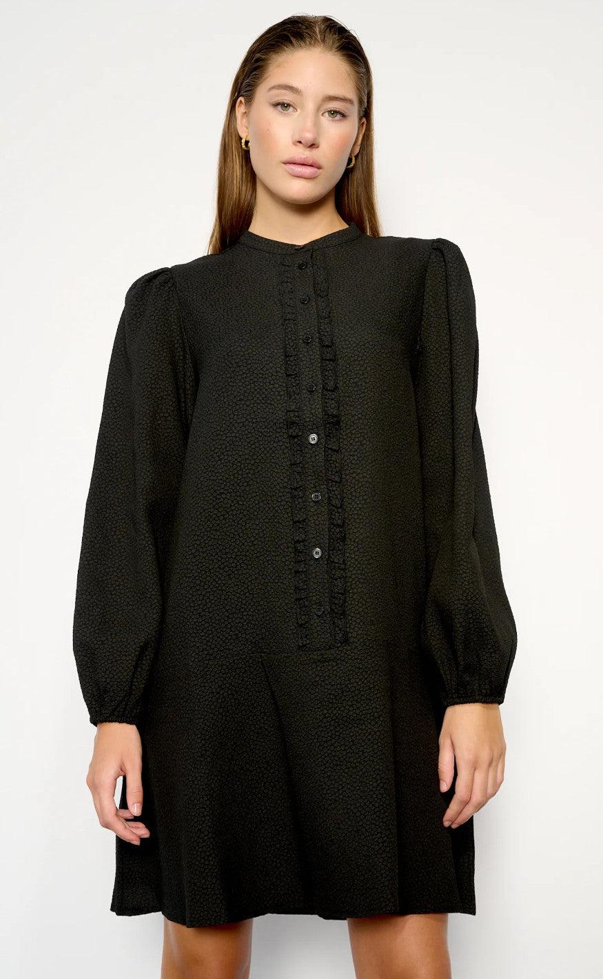 Noella Kjole - Pastis Ruffle - Black
