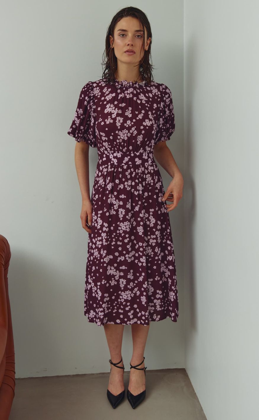 Noella Kjole - Ruth - Deja Burgundy Print