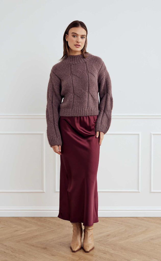 Noella Nederdel - Leonora - Dusty Mahogany