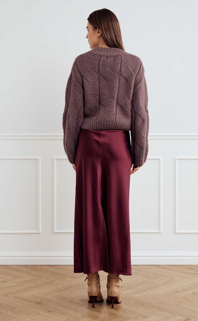 Noella Nederdel - Leonora - Dusty Mahogany